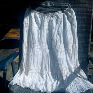 White gauze style skirt